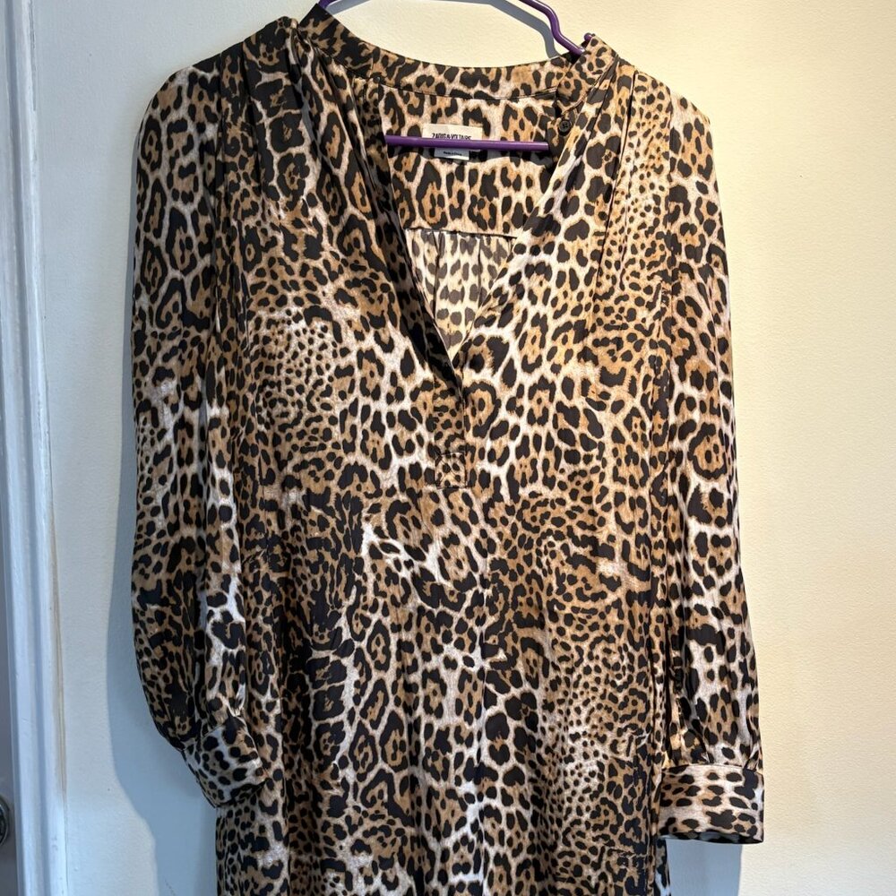 Zadig & Voltaire - Leopard Long Sleeve Flowy Dress